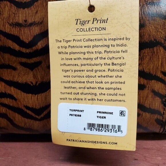 Patricia Nash TIGER PRINT PRIMROSE Purse Bag Satchel NWT - Picture 14 of 15
